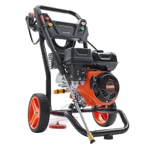 3600 PSI Gas Pressure Washer 2.6 GPM 210cc 7 HP with Copper Pump 26 ft Hose 2.6 ft Wand 5 Quick Connect Nozzles and 10 in Wheels Gas Powered Pressure Washer for Cars Homes Driveways and Patios