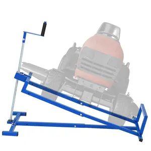 [FLASH SALE] Garvee 880 lb heavy-duty lawn mower jack, adjustable tilt angle 0-35°, maximum lifting height 27.5 inches, operated by hand crank or power drill, suitable for Zero Turn lawn mowers, ATVs, and garden tractors, blue color.