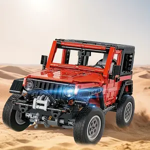 1287-Piece ABS Plastic All-Terrain Vehicle Building Toy Brick Set, Geometric Magnetic Puzzle Block Cars, Collectible Model, High-End DIY Photo Frame Decoration, Magnetic Bricks Cars