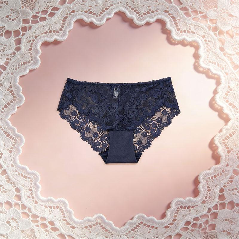 6PCS Solid Color Hollow Lace Women’s Panties — Sexy, Butt-Lifting, Skin-Friendly & Breathable Triangle Style for Everyday Wear and Dates