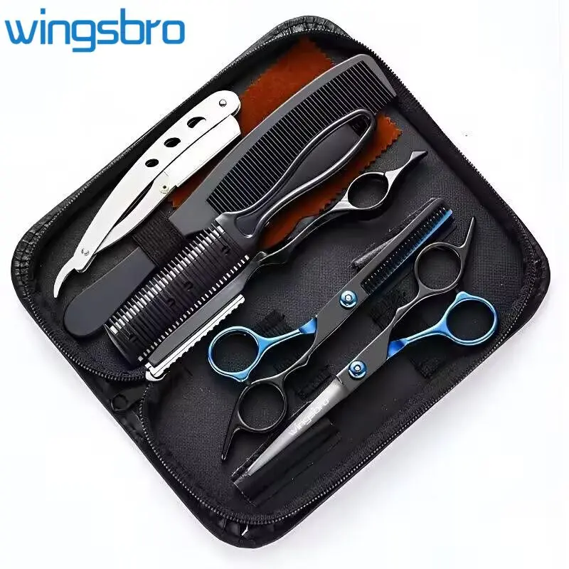 Hair Clipper Set, 1 Set Professional Hair Cutting Tool with Storage Bag, Hair Thinning Shears for Salon & Barber Shop & Home Use, Heatless Barber Haircut Kit, Barber Equipment, Hair Tools, Hair Cutting Kits