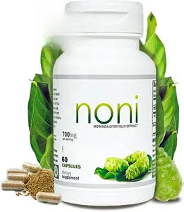 VH Nutrition NONI Capsules | 700mg Morinda citrifolia Extract Pills | Natural Antioxidant Supplement to Support Well-Being, Energy, and Vitality | 60 Capsules
