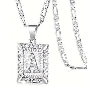 Men's And Women's Alphabet Necklaces Initial Letter A-Z Alphabet Pendant Necklaces Hip Hop Jewelry