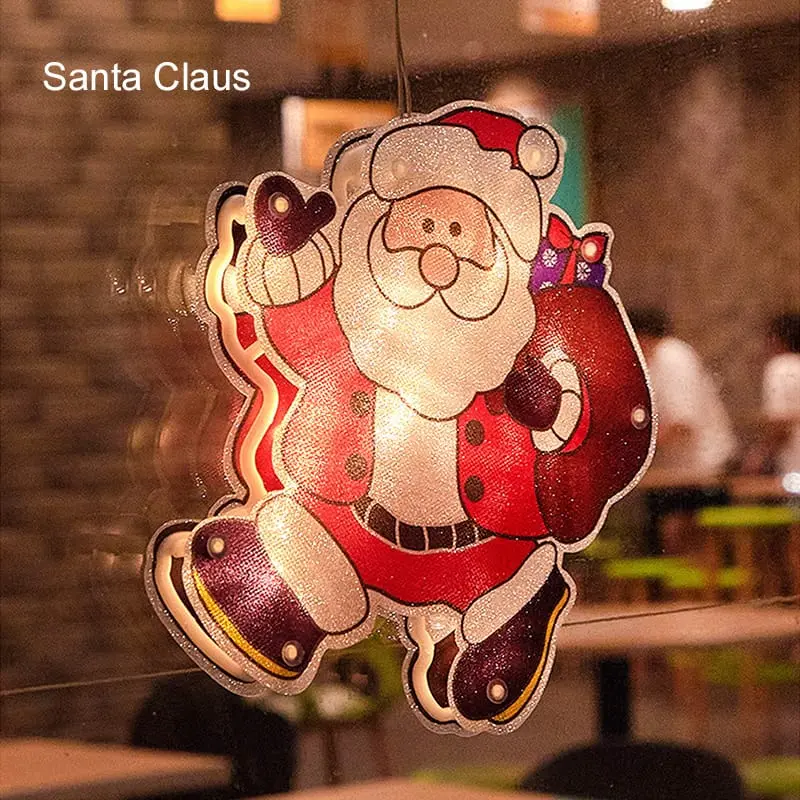 LED Christmas Window Silhouette Lights with Suction Cup