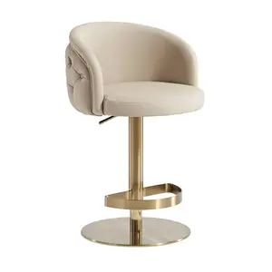 Luxmod Adjustable Height 360 Degree Rotating Bar Stool