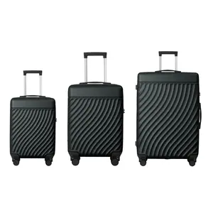 Luggage Sets ABS Hardshell 3pcs Luggage, Lightweight Durable Suitcase sets Spinner Wheels Suitcase with TSA Lock 20''24''28'' Available(Dark Green)