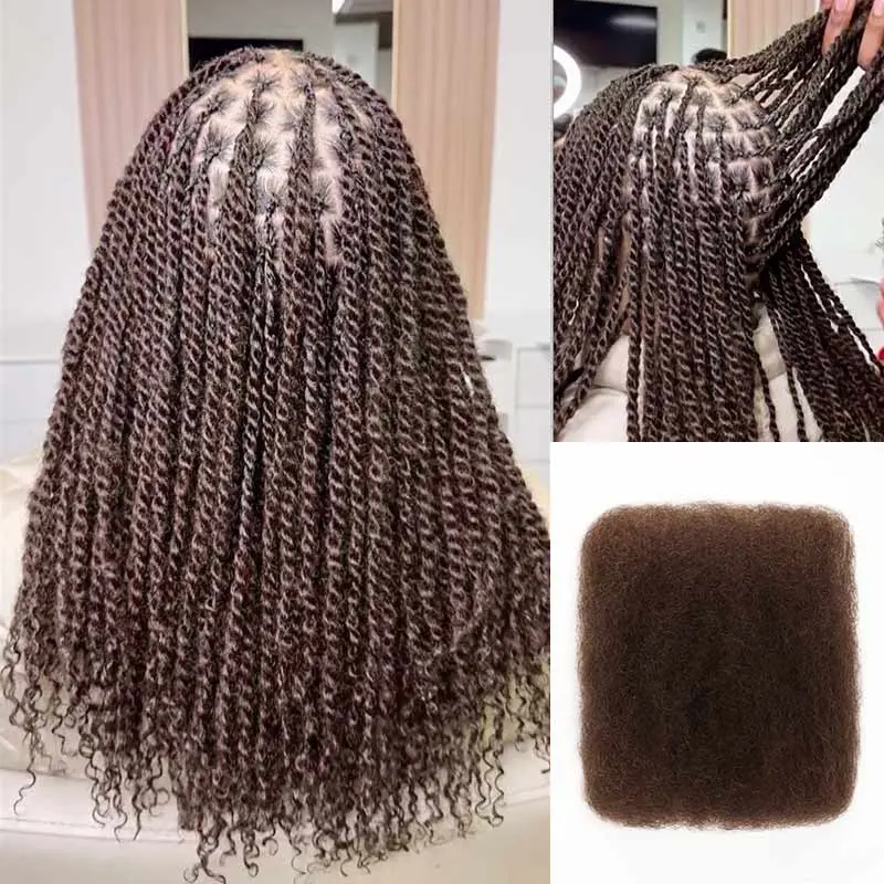 QVR Human Hair Bundles, 100% Afro Kinky Bulk Hair for Afro Braids and Dreadlocks, Kinky Texture, Multiple Lengths 10-22 Inch, Natural Black