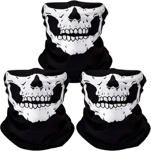 Breathable Face Masks Skull Mask 3Pcs Seamless Balaclava Mask Headwear Scarf`