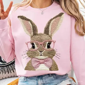 Retro Easter Bunny Sweatshirt, Vintage Happy Easter Sweatshirt, Funny Easter Bunny Sunglasses Easter Holiday Sublimation, Easter Gift
