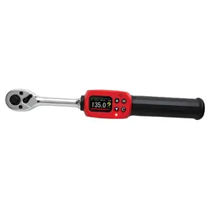 3/8 Inch Long-Handle Industrial Digital Torque Wrench, 3-85 N.m, High Precision ±2%, 295mm Extended Length, Professional Tool for Heavy Machinery / Construction Machinery / Mining Equipment Maintenance, Heavy Duty Wrench