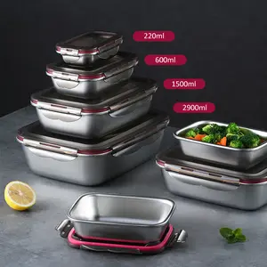 304 Stainless Steel Bento Lunch Box – Leakproof Portable Food Storage Container for Meal Prep & Travel