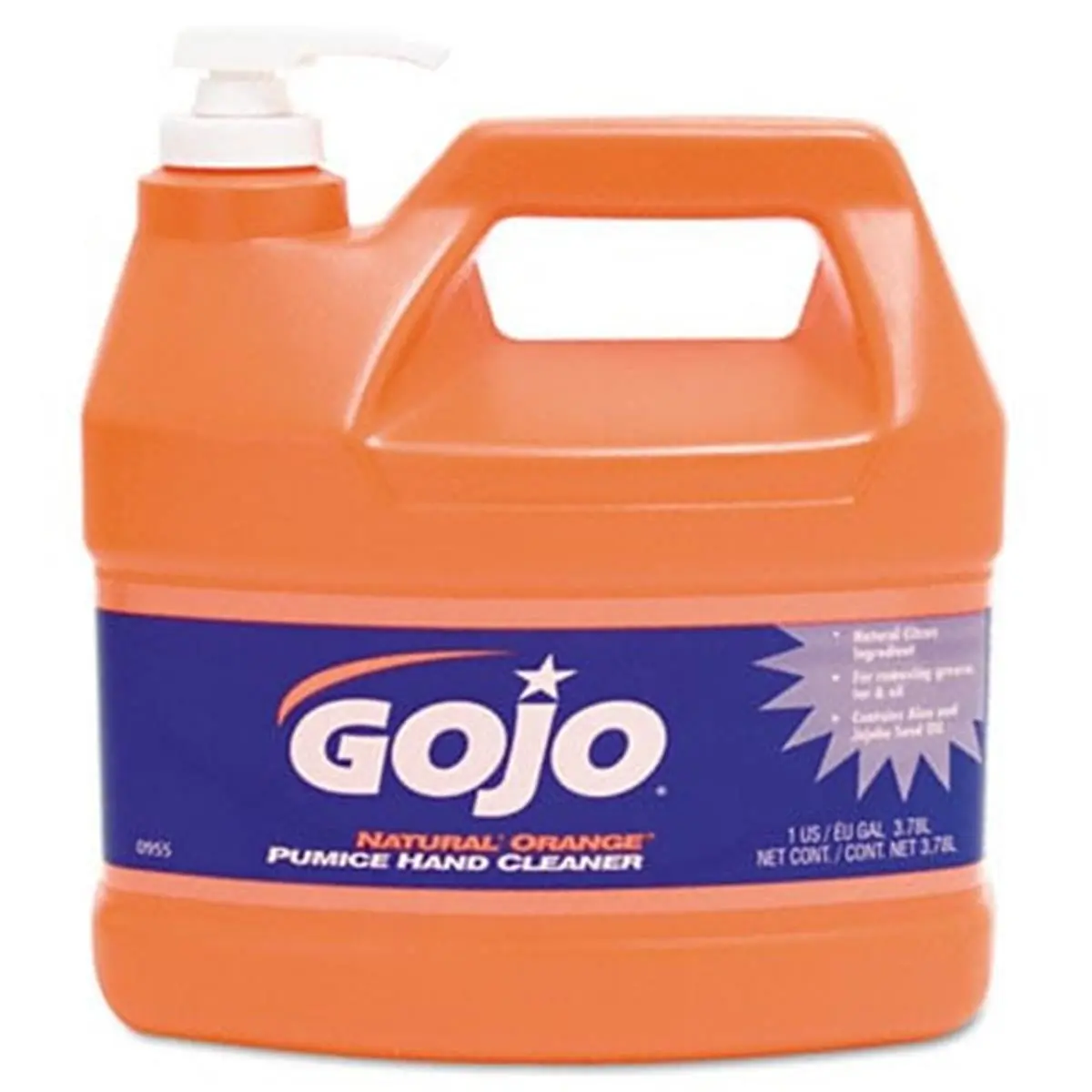 212 MAIN Gojo Natural Orange Pumice Exfoliating Cleanser - Unscented Fragrance-Free Liquid Soap Hand Wash, 1gal Pump Bottle for Nail & Heavy-Duty Hand Cleaning (No Soap Needed)