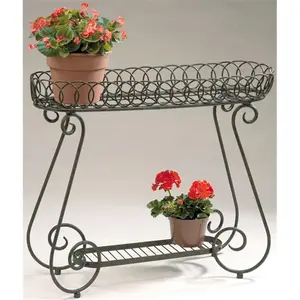 Deer Park Ironworks Metal Oval Ring Planter - Powder Coat Finish, Natural Look, Oval Shape Garden Pot for Home Improvement & Garden Supplies