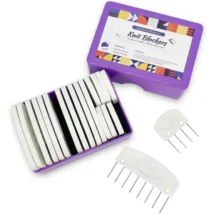 20Pcs Knit Blockers Pins Kit, Knit Blocking Combs for Crochet Knitting Blocking Board Mats, Crochet Blocking Pins for Crochet Sewing Lace Needlework Projects Tool
