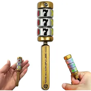Lucky Stress-Relief Finger Spinner, Premium Fruit Fidget Gadget Toy for Stress Anxiety Relief - Funny Lucky Slot Machine Inspiration Design, Alloy Desk Fidget Toy Party Gift for Friends Men Adults 1Pc