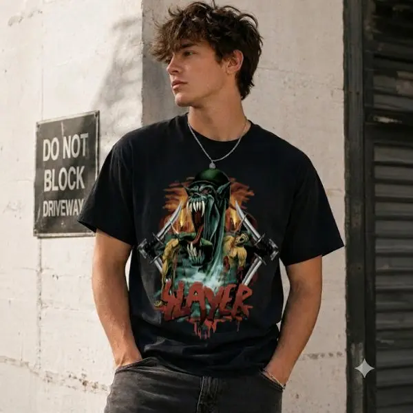 Slayer Soldier Feast T-Shirt, Heavy Metal Band Tee, Thrash Metal Graphic Shirt, Rock Concert Shirt, Metalhead Gift