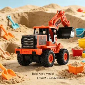 Beisi Alloy Model Friction Powered Excavator Toy With Rotatable Arm And Bucket Realistic Construction Truck For Kids Interactive Play 17.5CM x 6.8CM x 8CM
