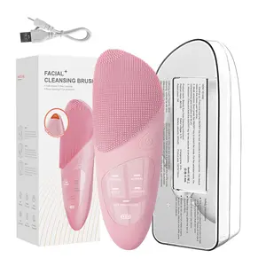 Silicone Facial Cleansing Brush  5 Modes Electric Face Scrubber with 48℃ Constant Heating Eye Care  Waterproof Deep Pore Exfoliator  Rechargeable Skin Cleaner for All Skin Types  Portable Travel Skincare Massager for Women Men