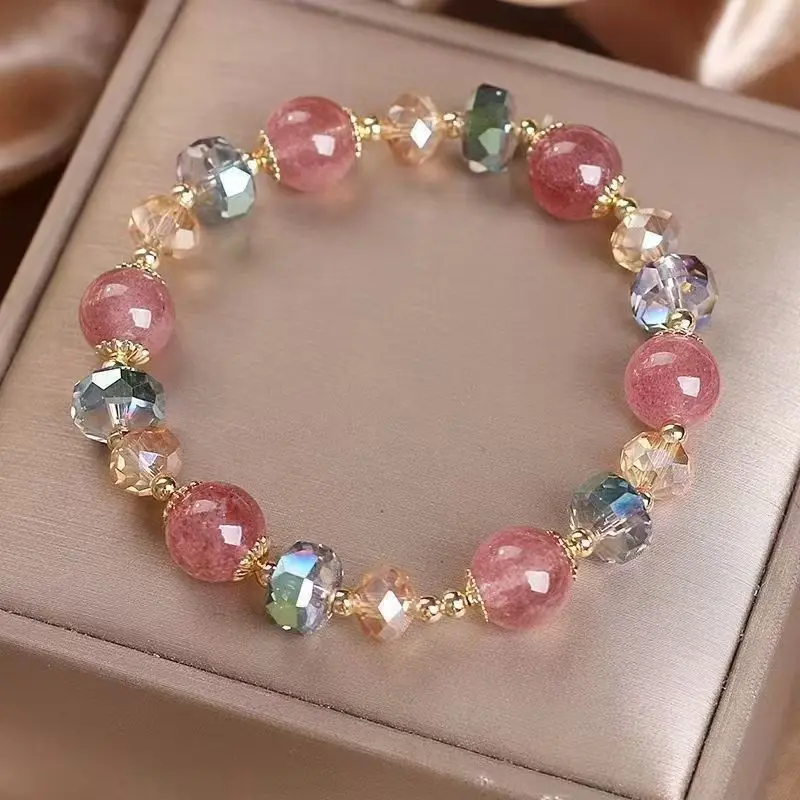 Lucky Attraction Natural Rose Quartz Crystal Bracelet - Stone, Crystals, Jewelry, Energy Healing & Pretty Accessory for Good Luck, Wealth & Energy Balance, Stone Bracelets, Jewelry Bracelet