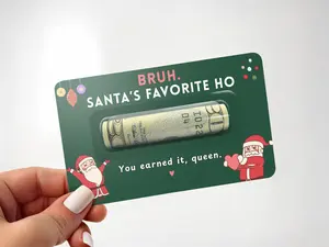 Funny Christmas Money Holder Card Cash Gift Idea Stocking Stuffer for Teens & Adults Holiday Money Card Xmas Cash Gift Last Minute Gift