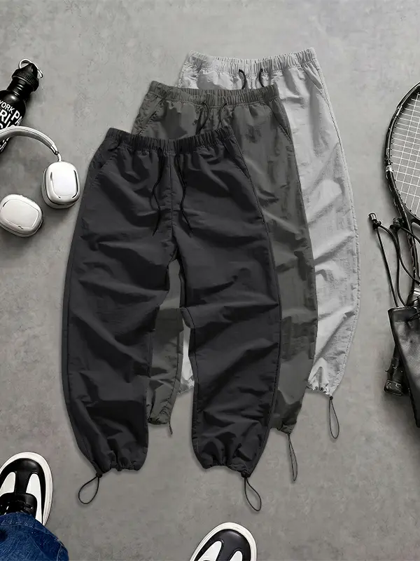 3 Pack Mens Summer Fitness Pants Loose Versatile Casual Long Trousers For Running Sports Outdoor Training