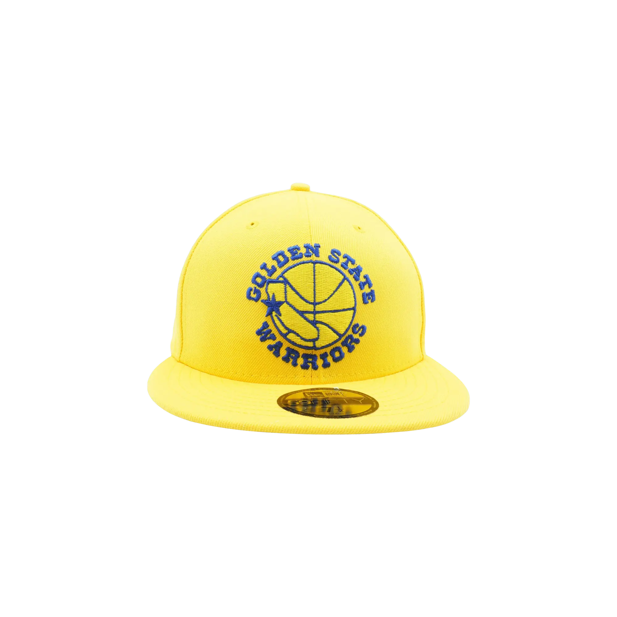 59FIFTY Golden State Warriors Hardwood Classics Snapback Hat "Yellow / Royal Blue - Under Brim" NE695