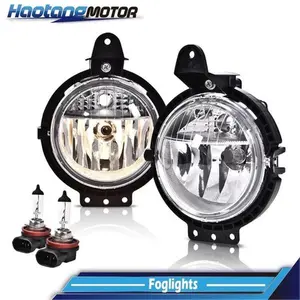 CROSSDESIGN Fit For 2007-2015 BMW Mini Cooper R55 R56 R57 R58 Clear Front Fog Lights W/ DRL