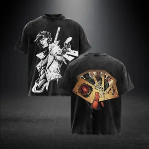 Gambit Wash Tee - Retro Vintage Limited Edition Comic Wash Tee Comics Sweatshirt T-Shirt TV Show Comics Shirt Menswear Top Clothes Soft Cotton Oversized Comfortable Crew Neck Short Sleeve Classic Look Modern Twist Casual Rock Style