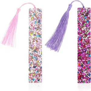 2 count Funny Bookmarks,Glittering Book Marks for Reading,Elegant Bookmark for Women with Tassels Book Lovers Gifts