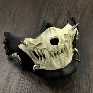 Cool! Skull Skeleton Half Face Mask for Cosplay Masquerade Party Halloween
