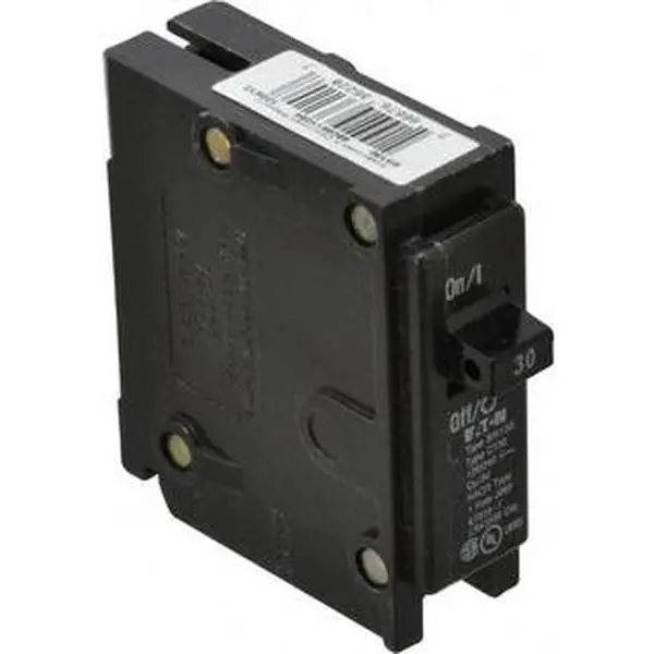 Eaton Cutler-Hammer 30 Amp, 120/240 VAC, 1 Pole, Plug In Type BR Circuit Breaker Thermal Magnetic Trip, 10 kA Breaking Capacity, 14-4 AWG BR130