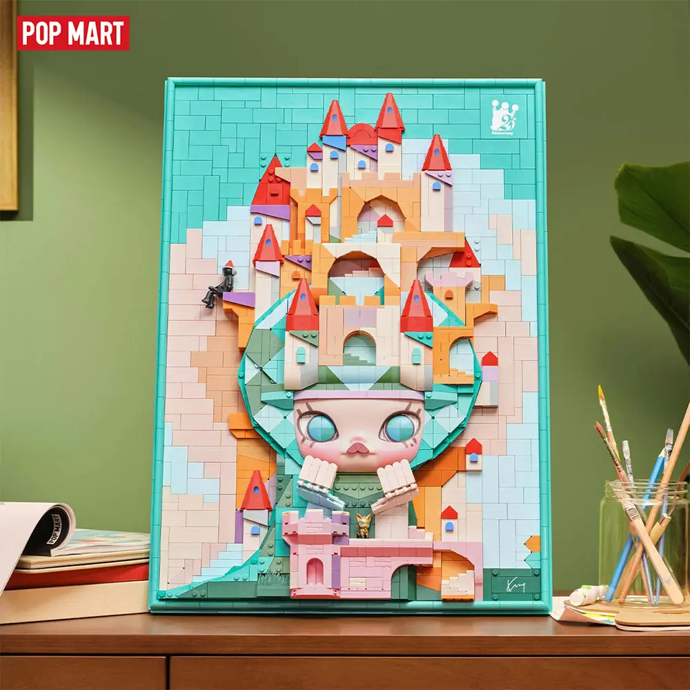POP MART MOLLY Lost Triceratops Building Block Art,Surprise Gift