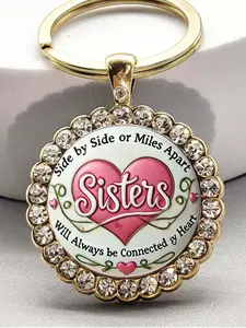 Sister Keychain - A Is God's Way Of Ensuring We Are Never Alone. Keychain Accessory, Christmas Birthday Gift For Sisters