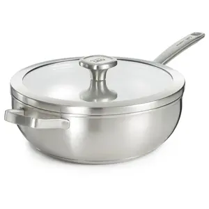 BergHOFF Graphite Recycled 18/10 Stainless Steel Wok, 5.2qt
