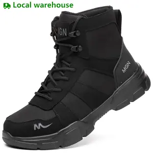Indestructible Safety Work Boots for Men Breathable Lightweight Reliable Durable Steel Toe Industrial Shoes Mechanic Restaurant Garden Hiking