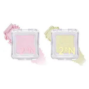 2aN Pure Glash Highlighter Duo Set (PinkBell)- Glass-Like Sheen Powder Highlighter for a Natural, Radiant Glow | Buildable, Long-Lasting, Lightweight Formula (0.8oz*2)