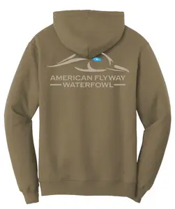 AF Waterfowl Solid Logo Hoodie Casual Men's Sweatshirt with Hood and Front Pockets
