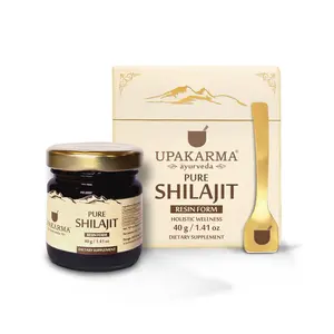 UPAKARMA Pure Shilajit Resin 40g | for Men & Women | Boosts Stamina & Strength | 100 Servings | 85+ Essential Minerals, Magnesium, Urolithin A | 3rd Party Lab-Test Report |