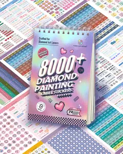 ForeverYoung Diamond Art Label Sticker Book Diamond Painting Stickers Book, 72-Page 8000+ Stickers for Diamond Painting Lovers