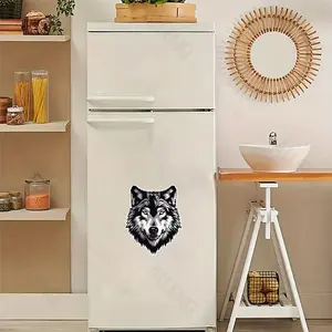 Large 19.05cm Wolf Face Vinyl Bumper Sticker, Durable and Easy to Apply, Waterproof, Perfect for Glass and Metal Surfaces, Car Exterior Decoration