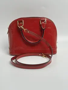Pre-owned Louis Vuitton leather Crossbody Bags Alma BB Monogram Vernis Crossbody Bag SH378LV