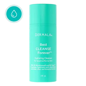 Dermala Best CLEANSE Forever Hydrating Facial Cleanser for Sensitive/Normal Skin with Hyaluronic Acid, Aloe, Niacinamide, and Ceramides