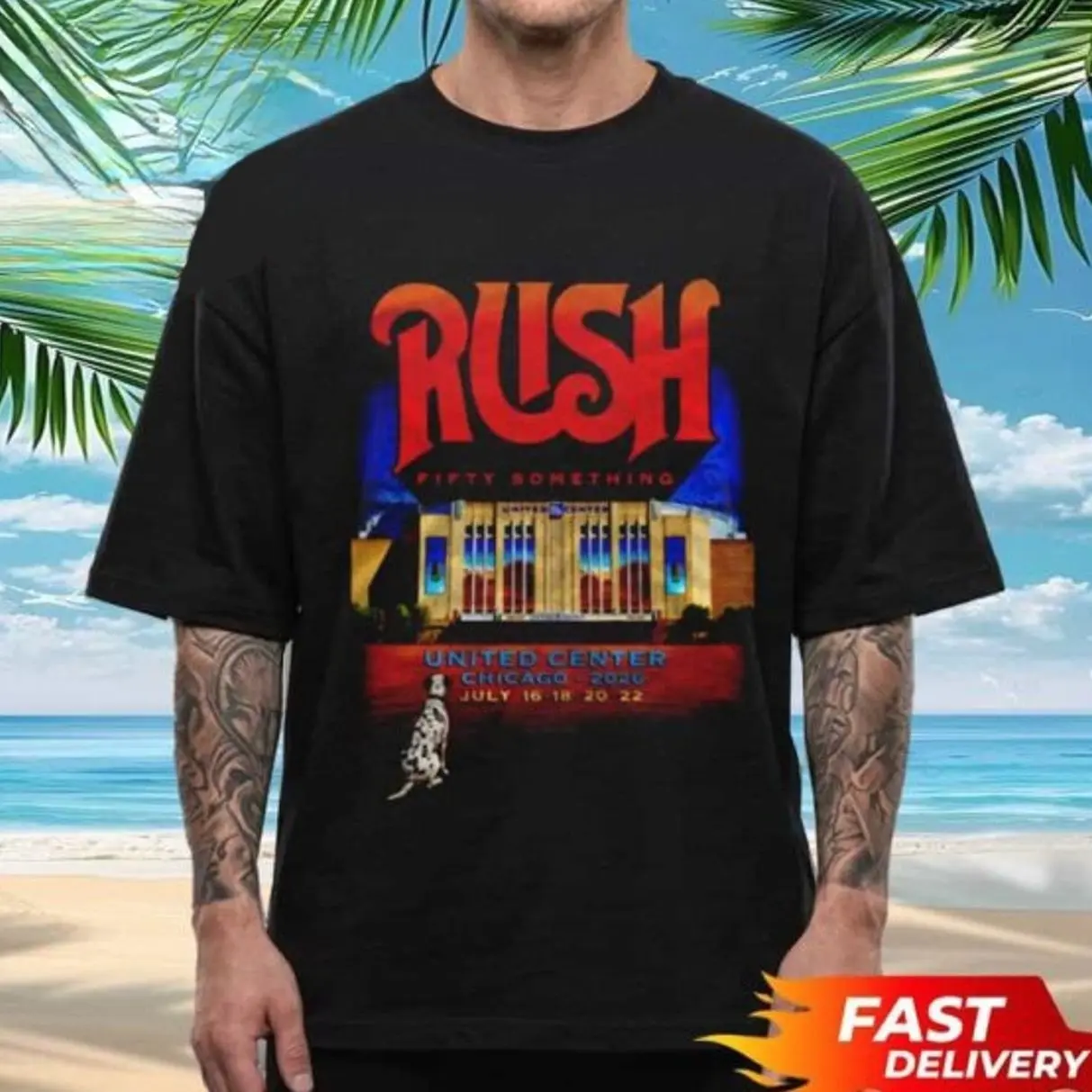 Rush Band Chicago Fifty Something Tour 2026 Venue Tee At United Center On July 16 18 20 22 2026 Unisex T Shirt UEZ