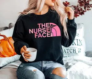 The Nurse Face Shirt, Nurse Crewneck Sweatshirt, ER Nurse Sweatshirt,Nursing Student Shirt,Registered Nurse Sweatshirt,Pediatric Nurse Shirt