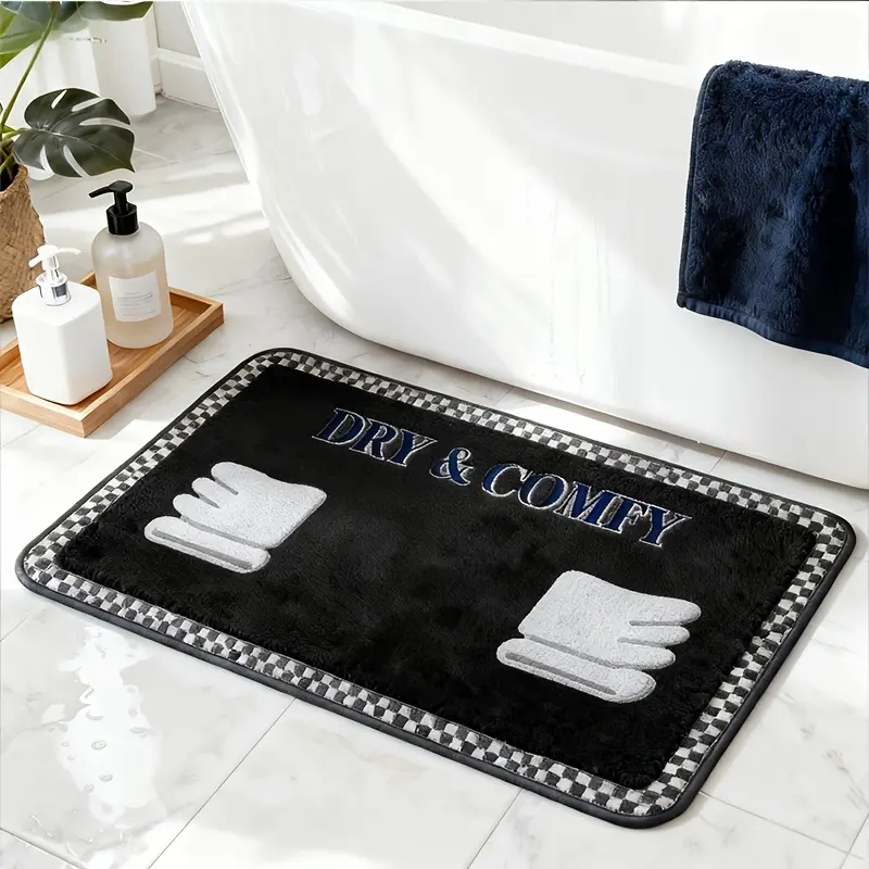 Ultra-Soft Non-Slip Bathroom Mat,Comfortable And High-Quality Bath Carpet, Suitable for Bathtub, Shower, Bathroom Additions, Home Decor Floor Mat, Safe Choice for Bathroom