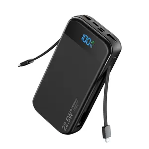 RETMSR Portable Charger 32000mAh 22.5W QC 3.0 Fast Charging PD 20W Digital Display Built-in Cables External Battery Pack for 5 Devices USB Type-C Christmas 2024 Ornament - Protection