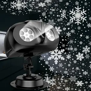 Snow Light Projector Light, Dual-head Waterproof Snowfall Projector Light with Remote Control, Outdoor Decorative Projector Lighting for Outside Yard Holiday Wedding