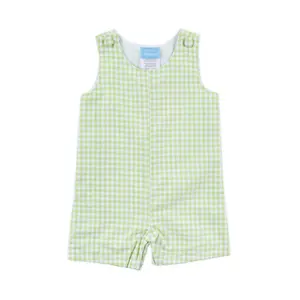 Spring Days Light Green Gingham Jon Jon - Classic Boys Outfit