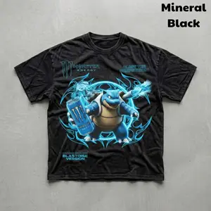 Blast The Competition Vintage T-Shirt, Pokebon Shirt, Good Graphic Tee, Unisex Gift Manga Anime Tshirt, Gothic Grunge Y2K Emo Scene Amity Affliction Style Clothes Men Women Streetwear