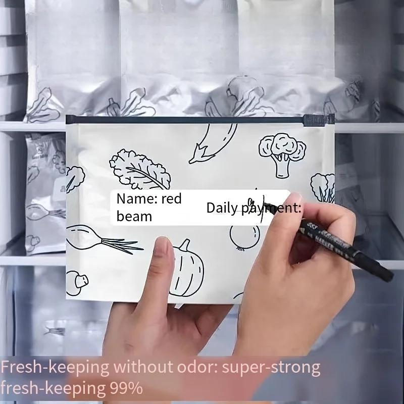 10/60pcs Aluminum Foil Storage Bags Freezer Sealed Organizers Food Packaging Reusable Pantry Odor-Proof Bag Kitchen Essential